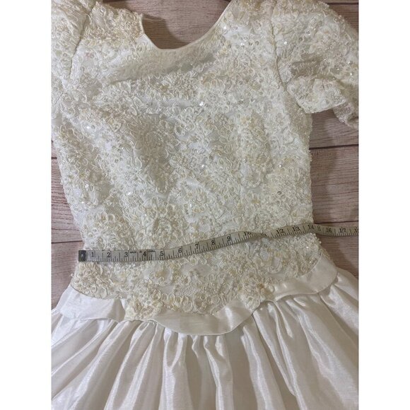 Vintage Min Cheri Women's Embellished Beaded Wedding Dress - Small - Picture 13 of 13